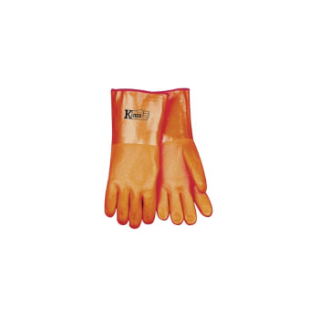 Lined Orange PVC Gloves