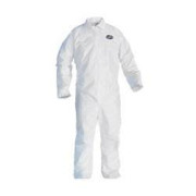 Suit Zip Front 12 Garments/Case Kleenguard A70 Chemical Spray Protection Coveralls LRG Yellow Hooded Elastic Wrists & Ankles 09813